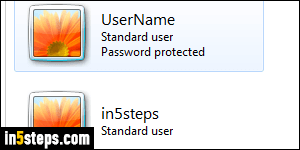 Add password in Windows 7 - Step 1
