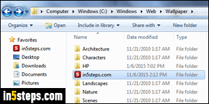 Add photos to Windows wallpaper folder - Step 2