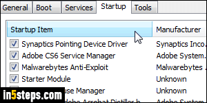 Add startup program in Windows 7 - Step 1