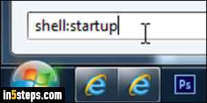 Add startup program in Windows 7 - Step 3