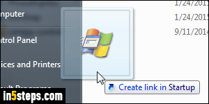Add startup program in Windows 7 - Step 4