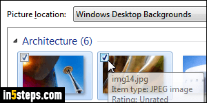 Automatically change wallpaper in Windows 7 - Step 3
