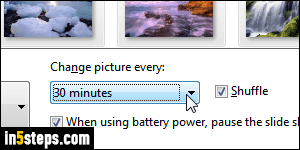 Automatically change wallpaper in Windows 7 - Step 4
