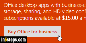 Buy Office 2016 / 365 after trial expires - Step 3