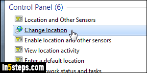 Change country in Windows 7 - Step 2