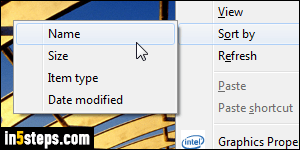 Change desktop icon size in Windows 7 - Step 6