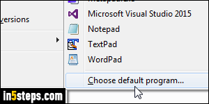 Change file association in Windows 7 - Step 3