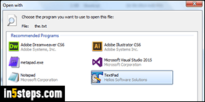 Change file association in Windows 7 - Step 4