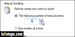 Change mouse wheel scroll speed - Step 3
