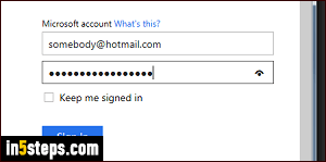 Change Microsoft password - Step 3