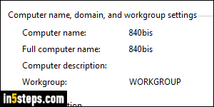 Change my computer name - Step 1