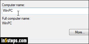 Change my computer name - Step 4