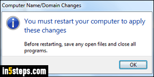 Change my computer name - Step 5