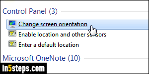 Change screen orientation in Windows 7 - Step 2