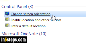 Change screen orientation in Windows 7 (portrait mode)