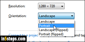 Change screen orientation in Windows 7 - Step 3