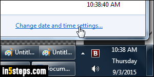 Change time (zone) in Windows 7/8 - Step 3