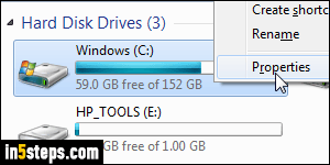 Using disk cleanup in Windows 7 - Step 3