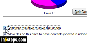 Using disk cleanup in Windows 7 - Step 6