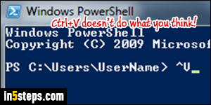 Copy paste text in DOS prompt - Step 1