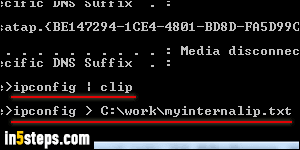 Copy paste text in DOS prompt - Step 6
