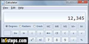 Customize Windows calculator - Step 1