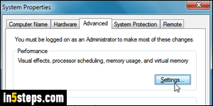 Disable animations in Windows 7 - Step 3