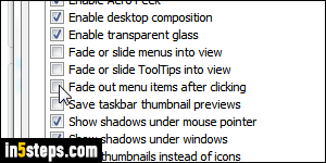 Turn off animations in Windows 7 (maximize effects, etc.)