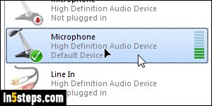 Disable microphone in Windows 7 - Step 4