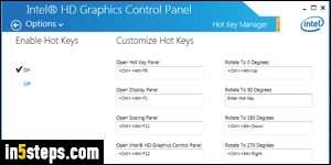 hotkey to rotate screen