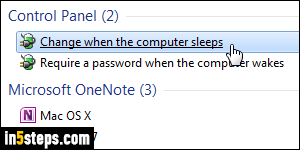 Disable sleep in Windows 7 - Step 2