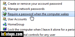 Disable Windows sleep password - Step 2