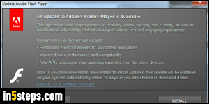 Download + install Flash Player - Step 1