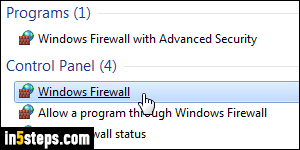 Turn Windows firewall on/off - Step 2