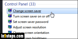 Set or change screensaver in Windows 7 - Step 2