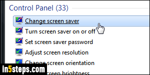 how to enable screensaver windows 7