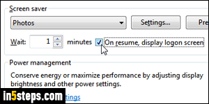 Set or change screensaver in Windows 7 - Step 5
