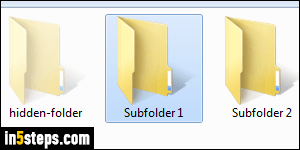 Hide folder / show hidden folders - Step 1