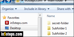 Hide folder / show hidden folders - Step 4