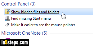 Hide folder / show hidden folders - Step 6