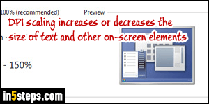 Increase font size in Windows 7 - Step 1