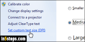 increase text size windows 7