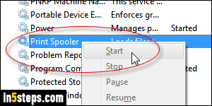 Local print spooler service is not running - Step 3