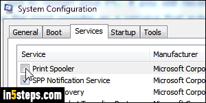 Local print spooler service is not running - Step 5