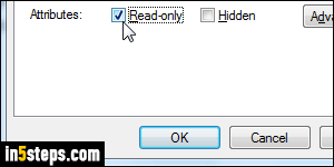 Make file read-only - Step 4