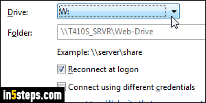 Map network drive - Step 4