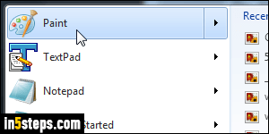 Pass argument to Windows program - Step 1