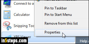 Pass argument to Windows program - Step 3