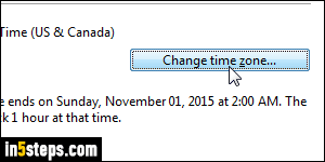 Prevent automatic time change to DST - Step 3