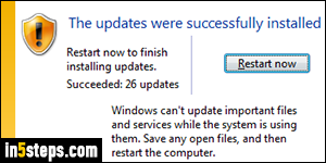 Prevent Windows Update reboot - Step 1